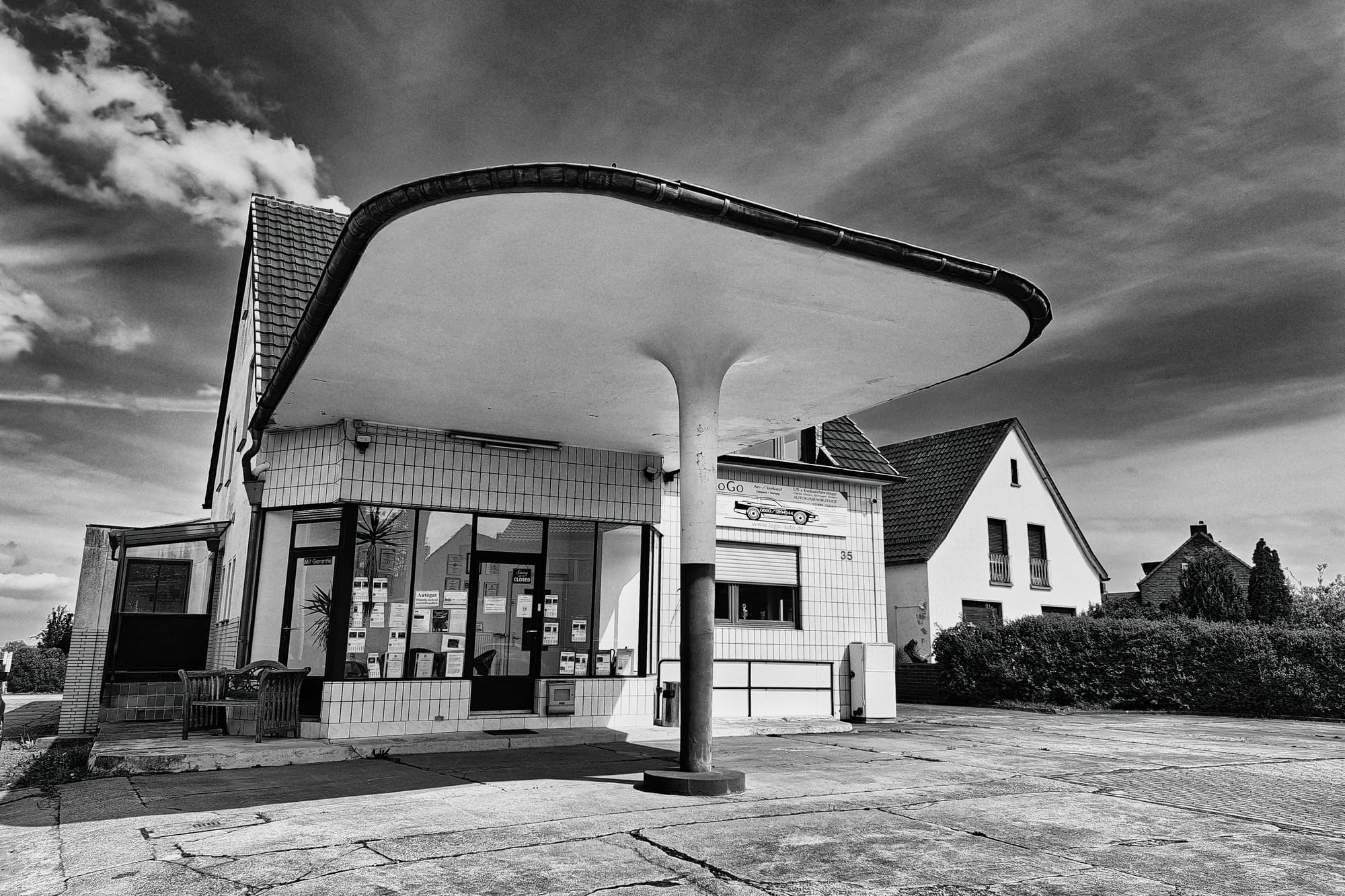 old gas station in germany