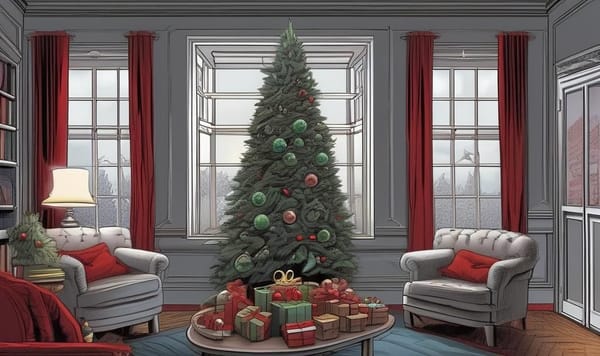 Our house, in the middle of the street..